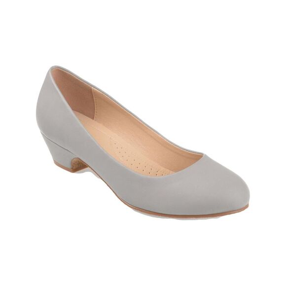 JOURNEE COLLECTION Womens Grey Gray Tie Top Padded Mount Round Toe Block Heel Zip-Up Boots Shoes